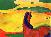 Franz Marc Horse in a Landscape oil painting reproduction